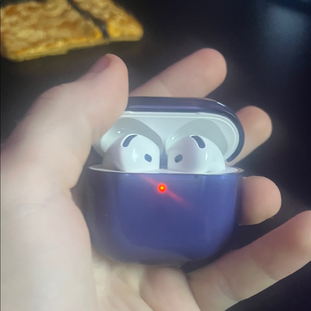 Airpod 4s Purple evopop care AIRPOD 4s Earbuds with Charging Case